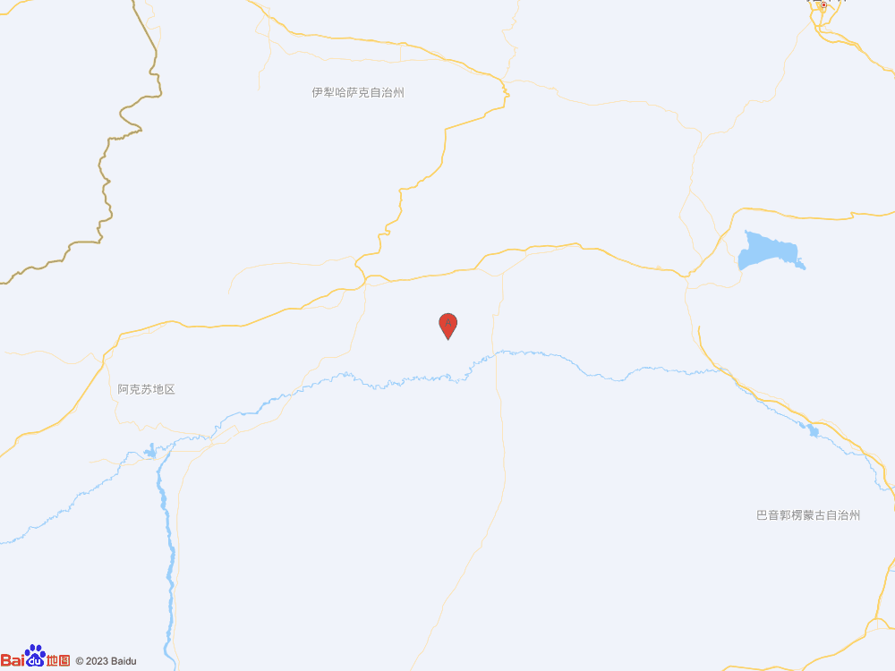 新疆阿克蘇地區(qū)庫車市（北緯41.33度，東經(jīng)83.76度）發(fā)生3.9級(jí)地震