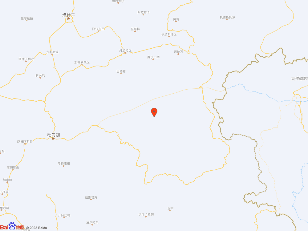 塔吉克斯坦發生5.0級地震