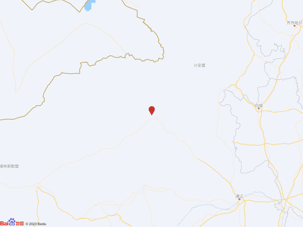 內蒙古通遼市霍林郭勒市（北緯45.52度，東經119.59度）發生4.3級地震