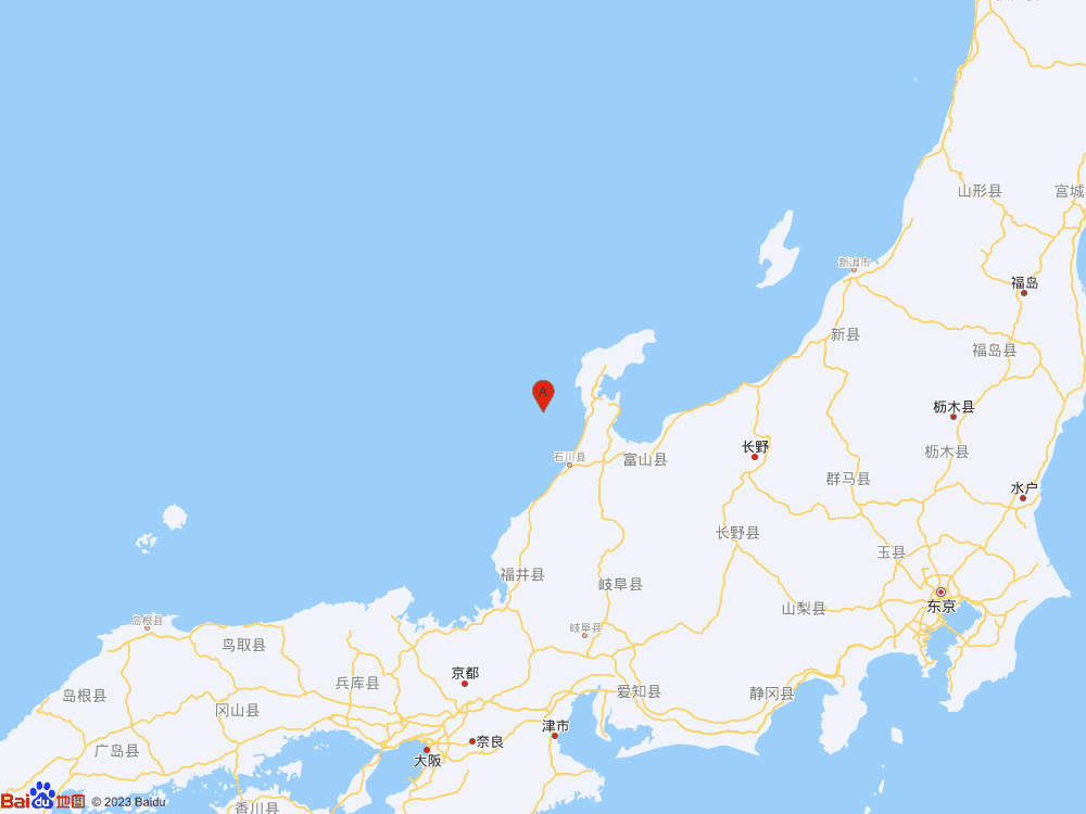 日本本州西岸近海發生6.3級地震