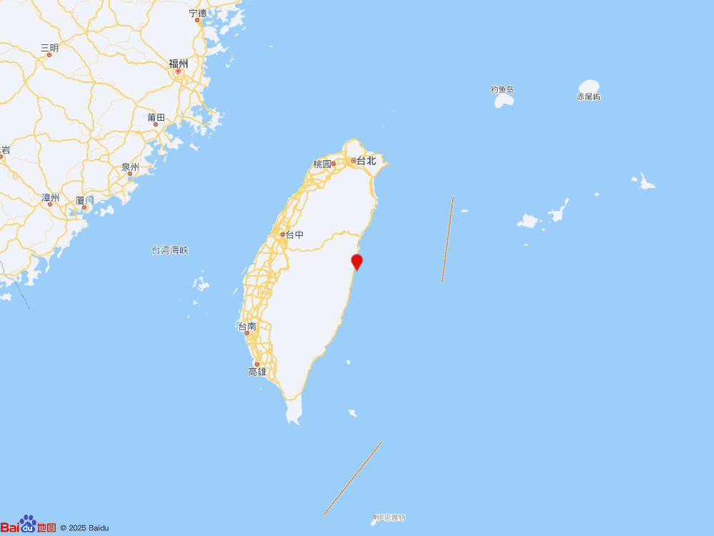 臺灣花蓮縣海域（北緯23.78度，東經121.61度）發生4.7級地震