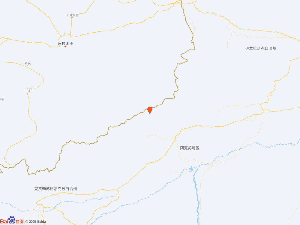 新疆阿克蘇地區烏什縣（北緯41.73度，東經79.44度）發生3.6級地震