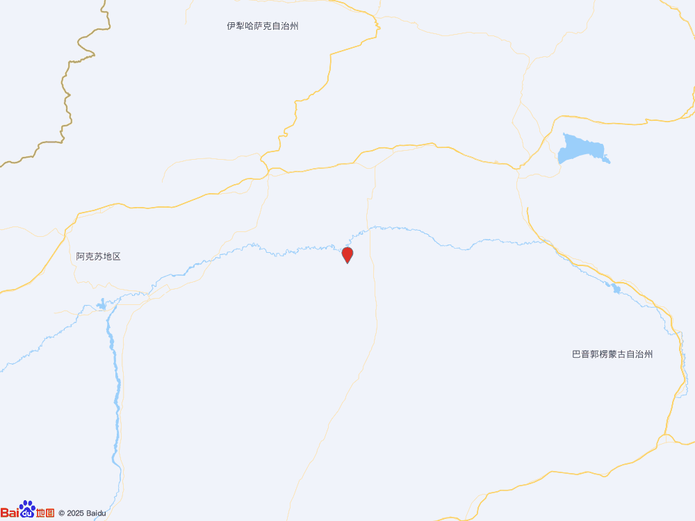 新疆阿克蘇地區庫車市（北緯40.87度，東經83.96度）發生3.0級地震